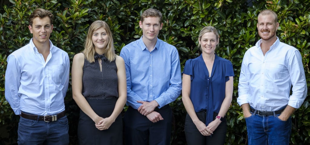 Five graduate students from 2019.